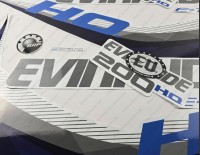 Evinrude 200HP E-tec HO 2011-2014 Blue kit White Cowl Outboard Decals